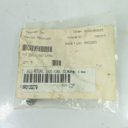 Tolomatic 3420-1069 Ball Return Plates Lot of 5