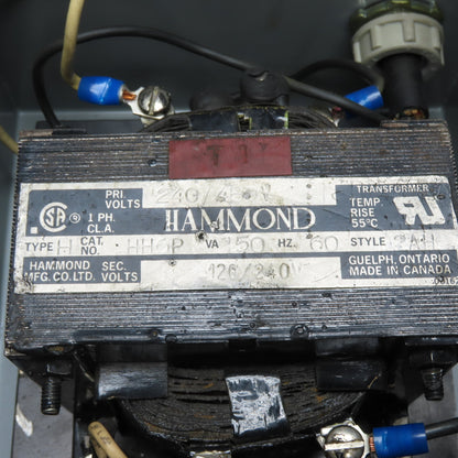 Hammond HH6P 1Ph Portable Isolation Transformer 240/480V 150VA 120V Sec.