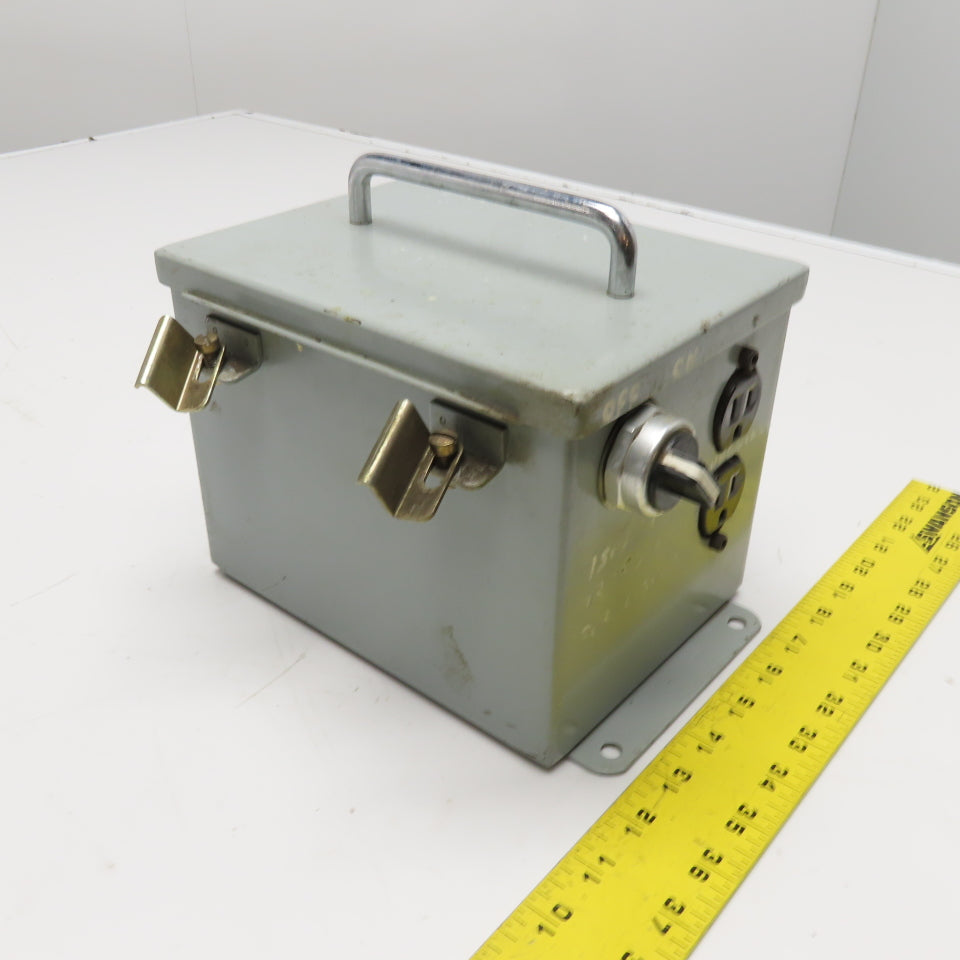 Hammond HH6P 1Ph Portable Isolation Transformer 240/480V 150VA 120V Sec.