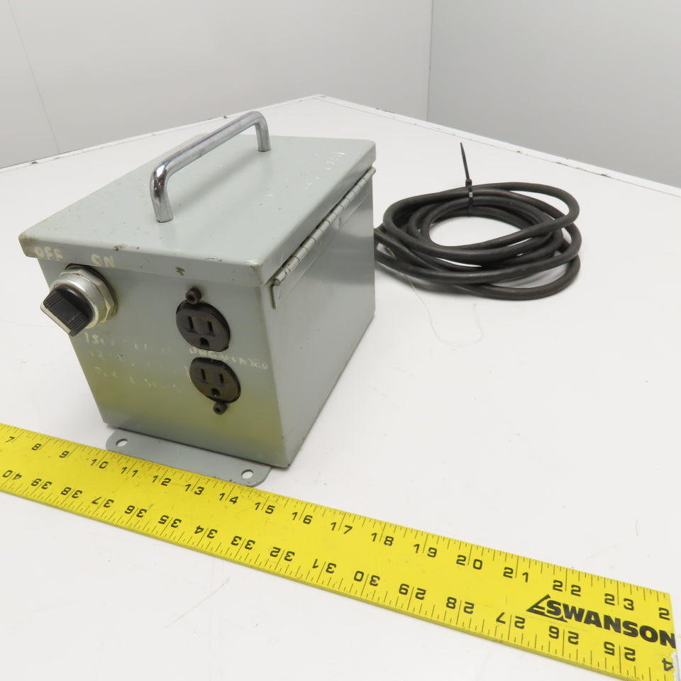 Hammond HH6P 1Ph Portable Isolation Transformer 240/480V 150VA 120V Sec.