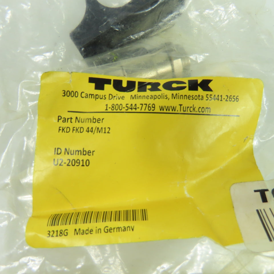 Turck U2-20910 FKD FKD 44/M12 Ethernet Receptacle Panel Feed Through NEW