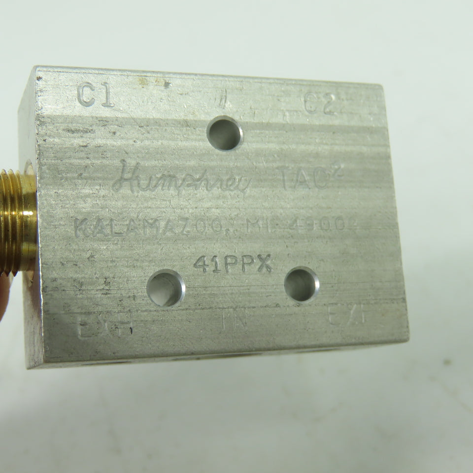 Humphrey 41PPX TAC2 4-Way Push Button Pneumatic Air Valve NEW