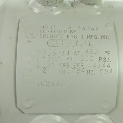 Brunner 2.5 Gallon 200 PSI Horizontal Air Receiver Tank