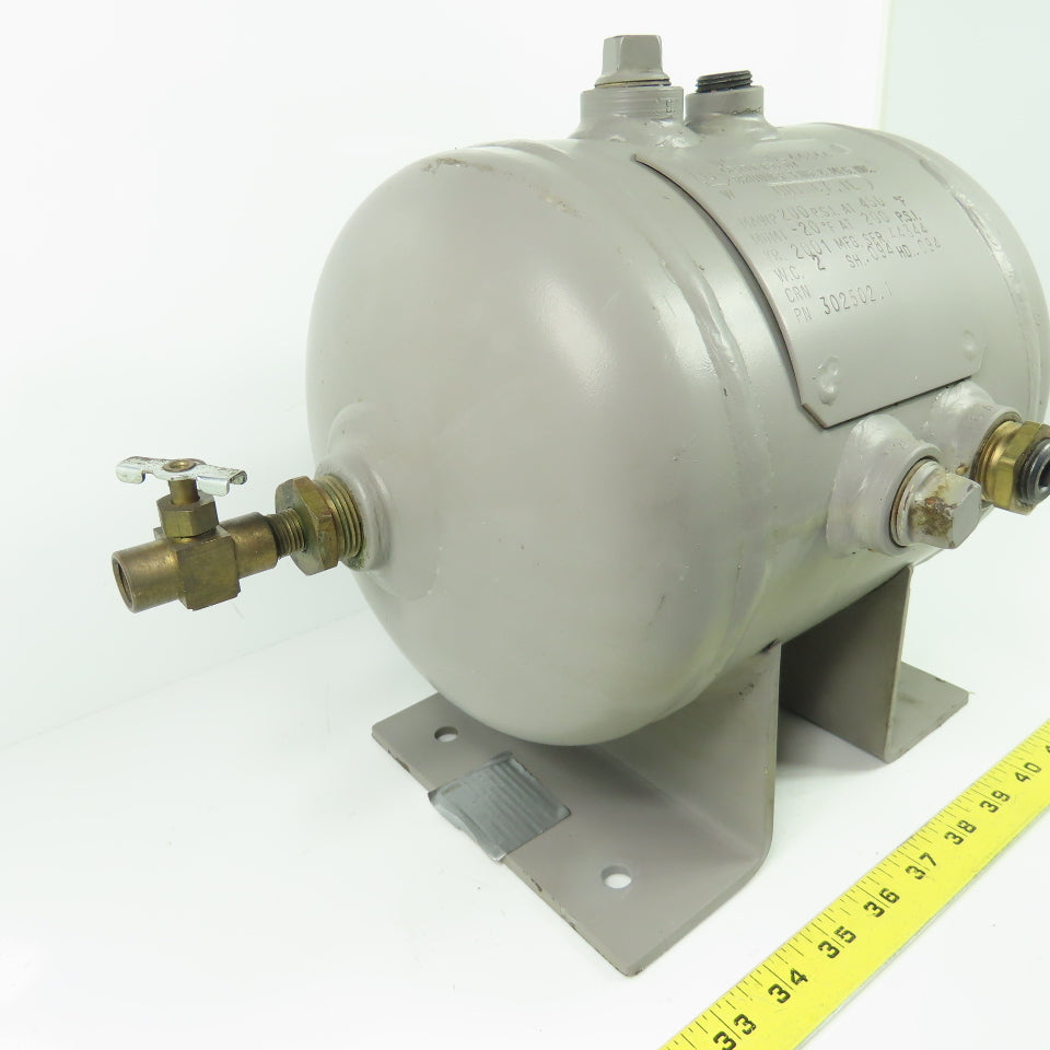 Brunner 2.5 Gallon 200 PSI Horizontal Air Receiver Tank