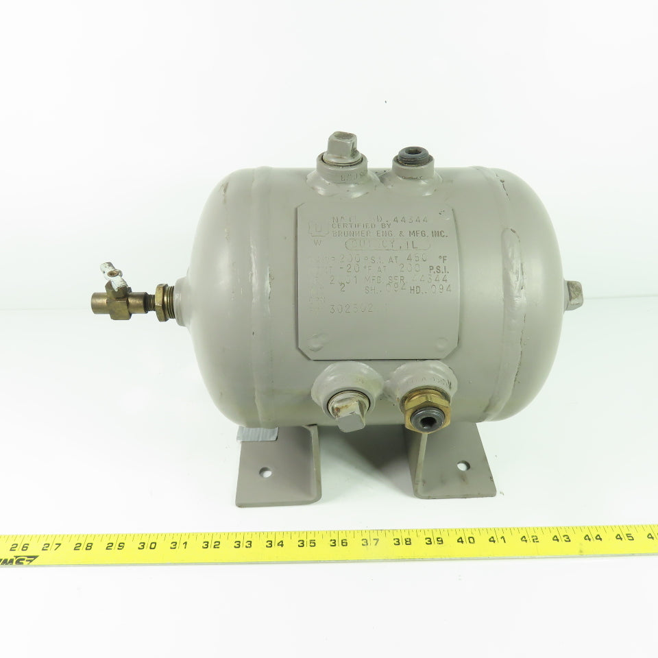 Brunner 2.5 Gallon 200 PSI Horizontal Air Receiver Tank