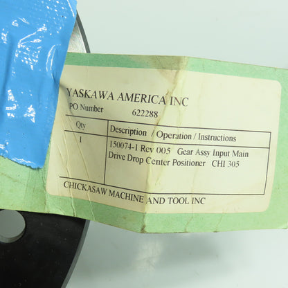 Yaskawa 150074-1 Gear Assy Input Main Drive Drop Center Positioner 27-Tooth
