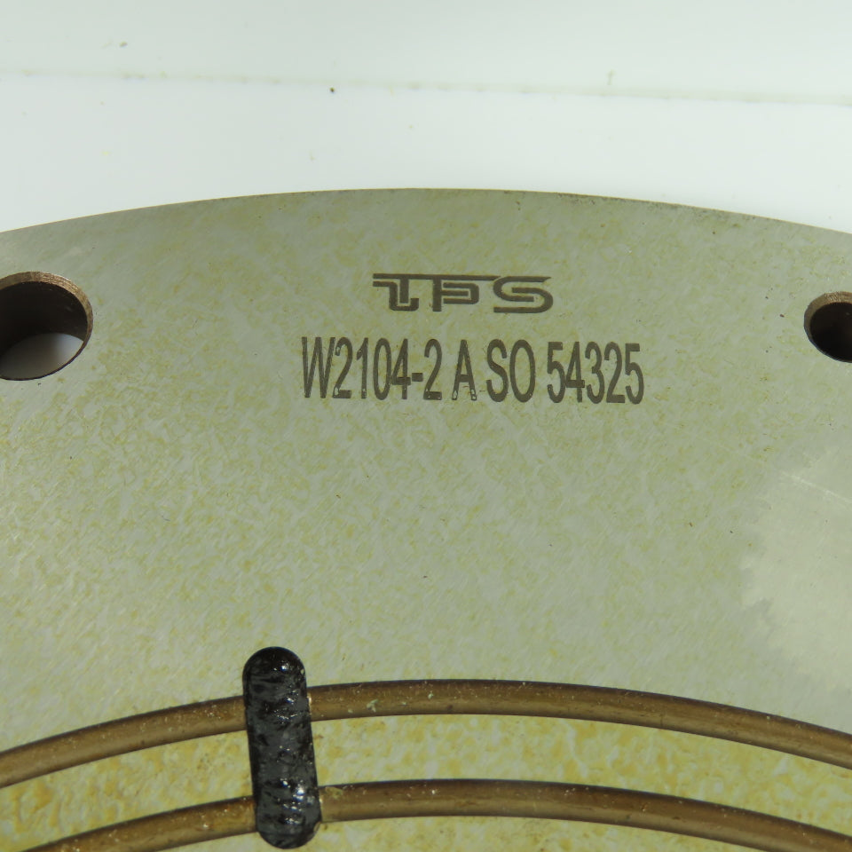 TPS W2104-2 A SO 54325 Carriage Center Plate 12" OD