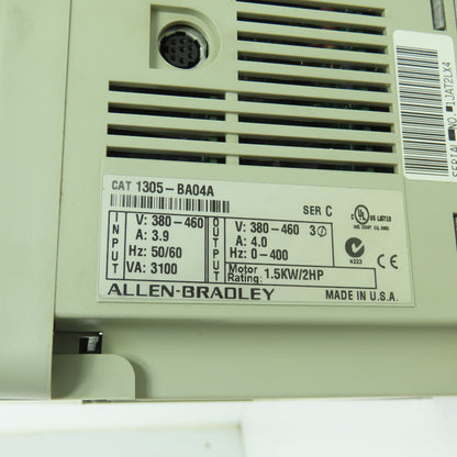 Allen-Bradley 1305-BA04A 1305 AC Drive 1.5kW 2HP 380-460V 3Ph Ser C