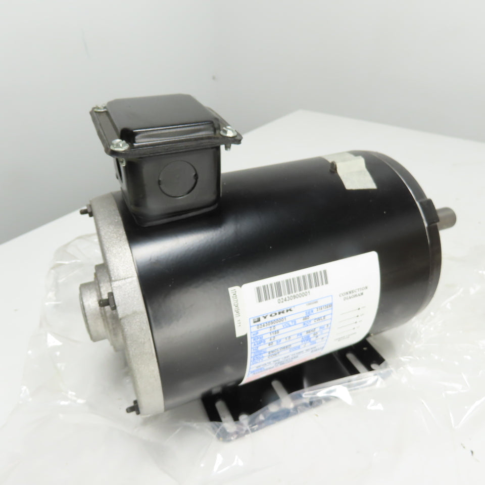 York 024-30900-001 2HP Fan Motor 460V 3Ph 1155RPM 56HZ Frame NEW