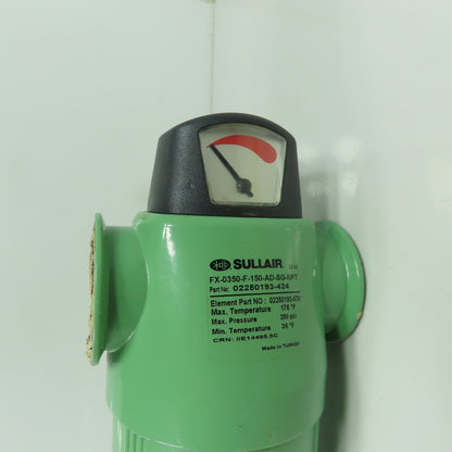 Sullair FX-0350-F-150-AD-SG-NPT Compressed Air Filter Housing 290 psi 1-1/2" NPT