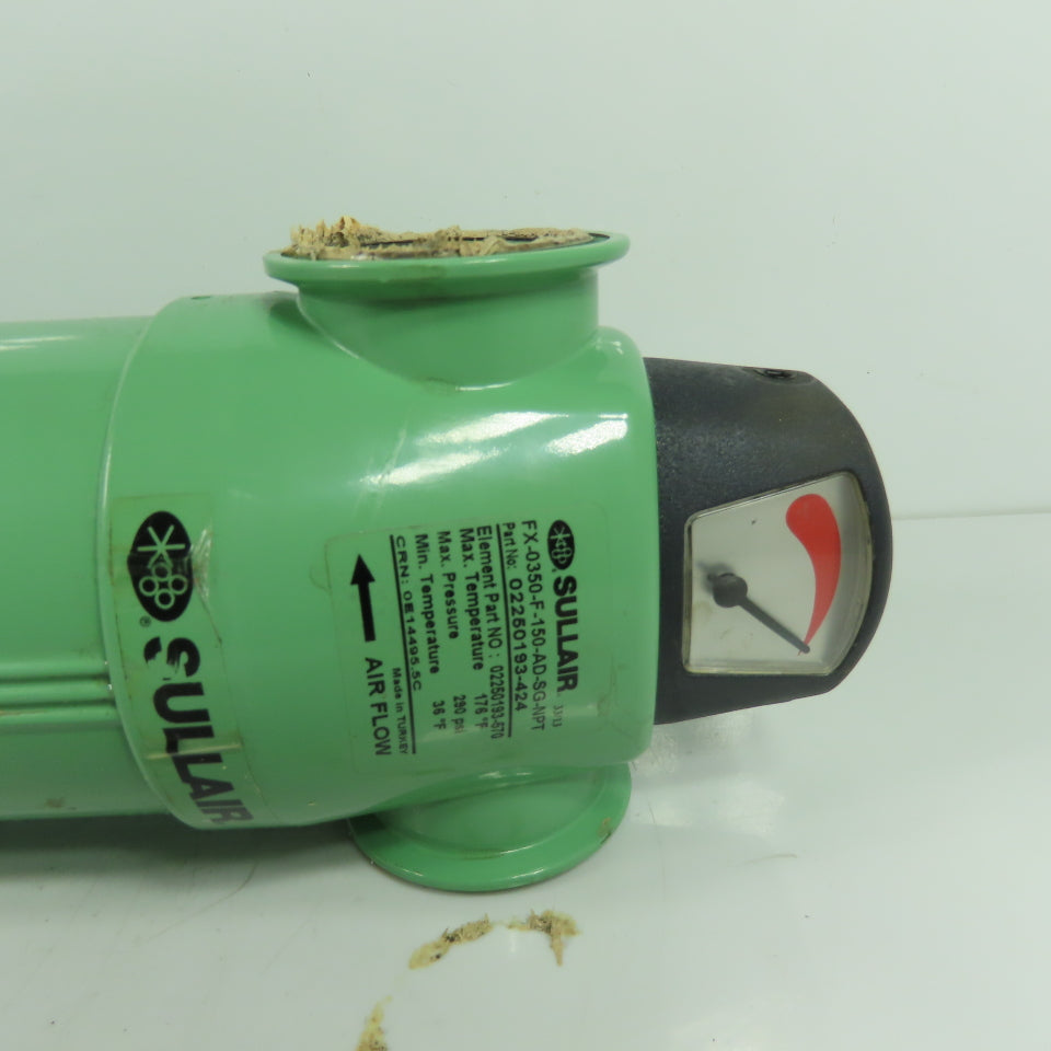 Sullair FX-0350-F-150-AD-SG-NPT Compressed Air Filter Housing 290 psi 1-1/2" NPT