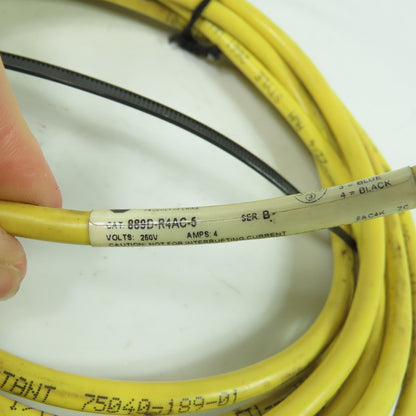 Allen-Bradley 889D-R4AC-5 4-Pin Right Angle DC Micro Cordset 250V 4A