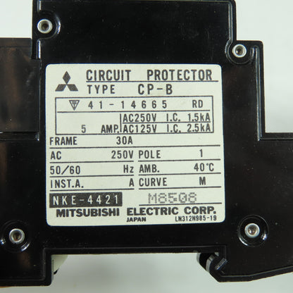 Mitsubishi CP-B Circuit Protector 1-Pole 250VAC 30A Lot of 3