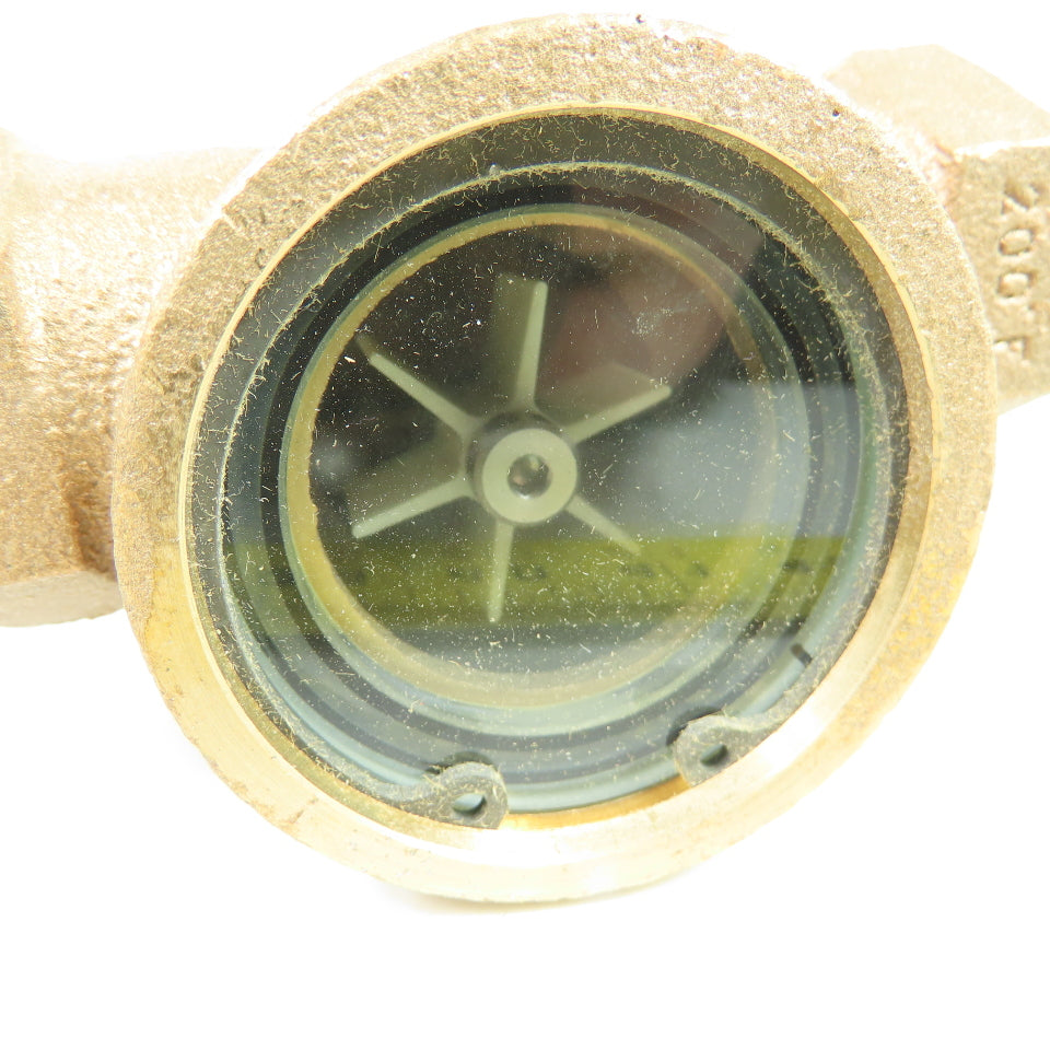 1/2" NPT Single Window Propeller Sight Flow Indicator 125 PSI 200°F NEW