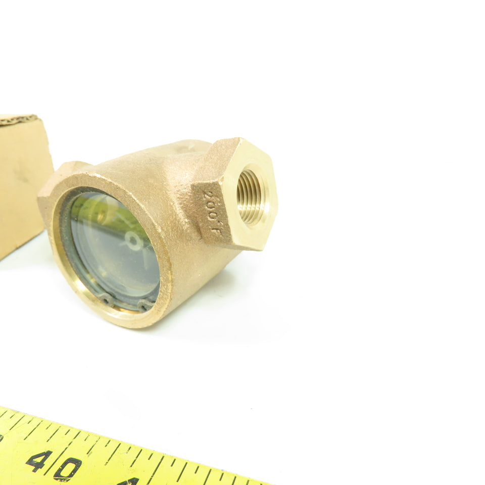 1/2" NPT Single Window Propeller Sight Flow Indicator 125 PSI 200°F NEW