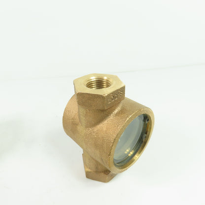 1/2" NPT Single Window Propeller Sight Flow Indicator 125 PSI 200°F NEW