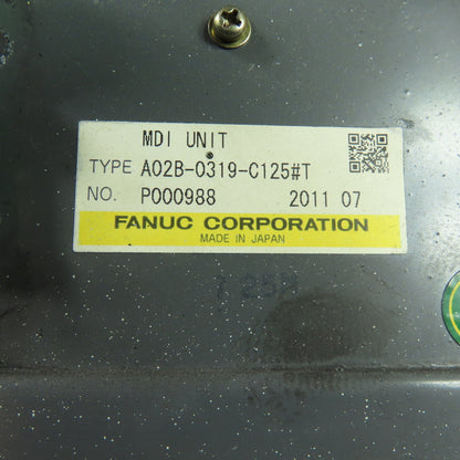 Fanuc A02B-0319-C125#T CNC MDI Unit Keyboard Control Panel