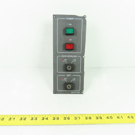 EML401102A Power Door Interlock Edit Operator Control Panel Plate 8-5/8"x3.5"