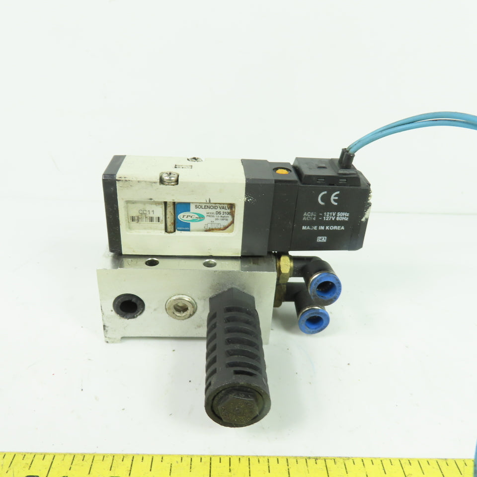 TPC DS3100 Solenoid Valve 127V 130PSI W/ Manifold Base
