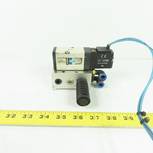 TPC DS3100 Solenoid Valve 127V 130PSI W/ Manifold Base