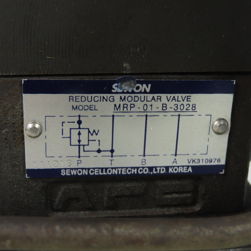 Sewon MRP-01-B-3028 Reducing Modular Hydraulic Valve Manifold Assembly