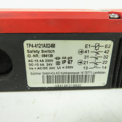 Euchner TP4-4121A024M Safety Interlock Switch 24V 4A IP67