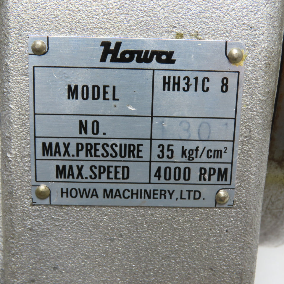 Howa Machinery HH31C 8 Hydraulic Power Chuck Actuator 35 kg/cm2 4000 RPM