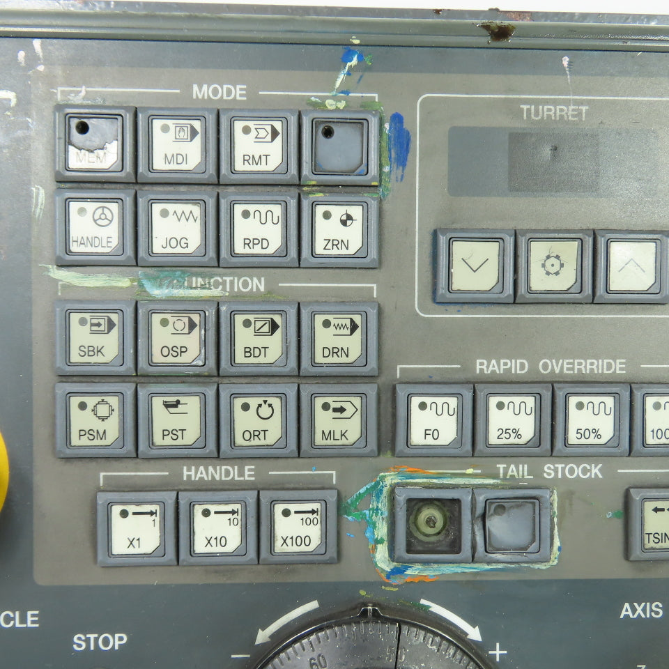 Fanuc K350-0500-9725#01K-01 SMEC CNC Machine Operator Control Panel