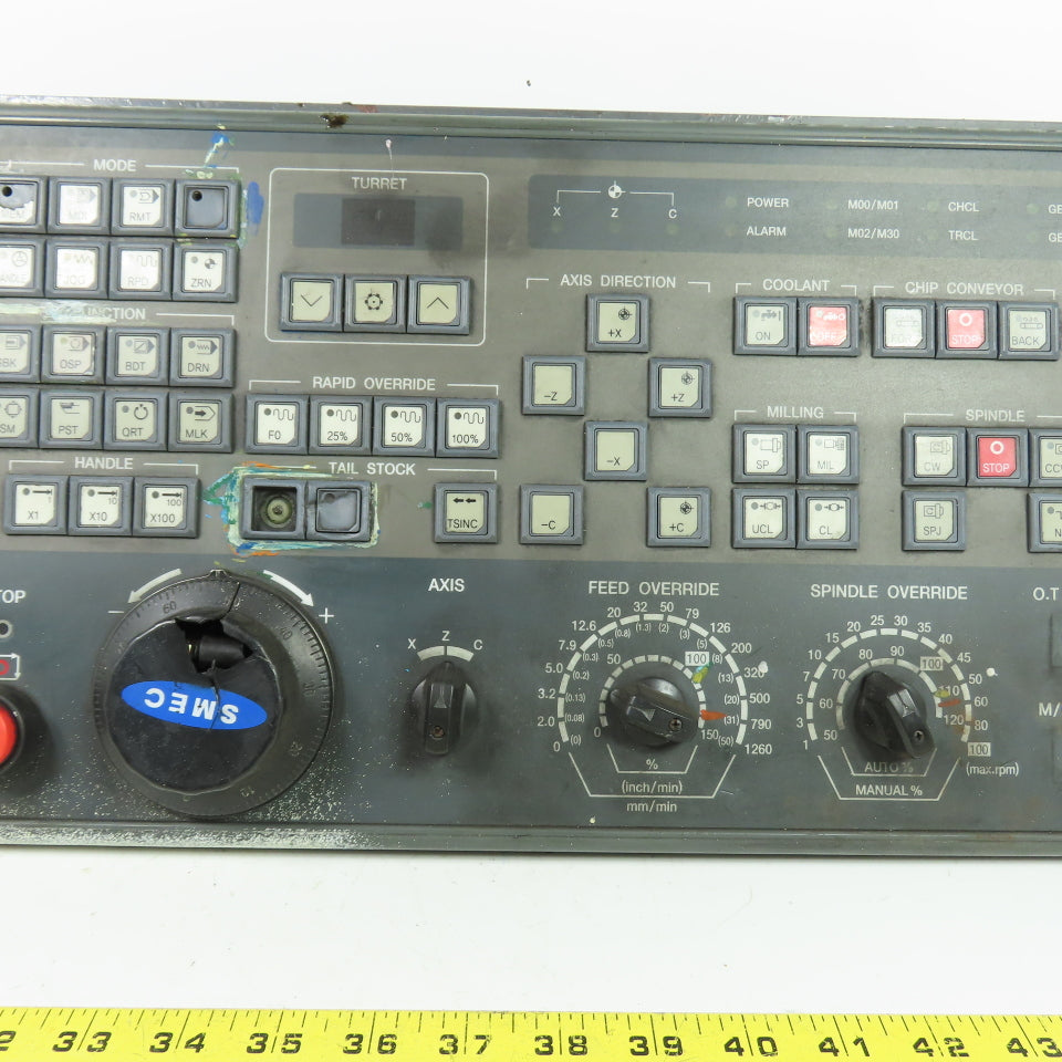 Fanuc K350-0500-9725#01K-01 SMEC CNC Machine Operator Control Panel