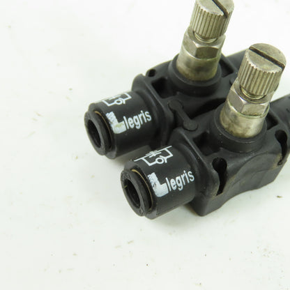 Legris 7060 1/4" In-Line Pneumatic Flow Control Regulator Lot of 4