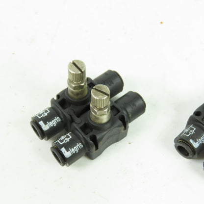 Legris 7060 1/4" In-Line Pneumatic Flow Control Regulator Lot of 4