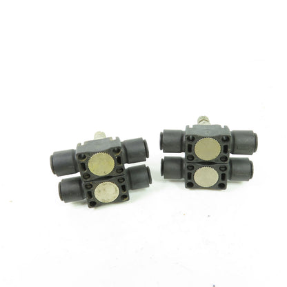 Legris 7060 1/4" In-Line Pneumatic Flow Control Regulator Lot of 4