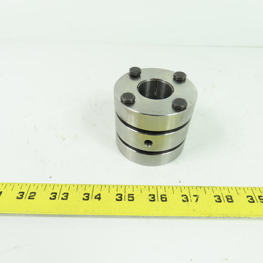 Stainless Steel Flexible Coupling 1-7/64" Bore 2.36" OAL 2.67" OD