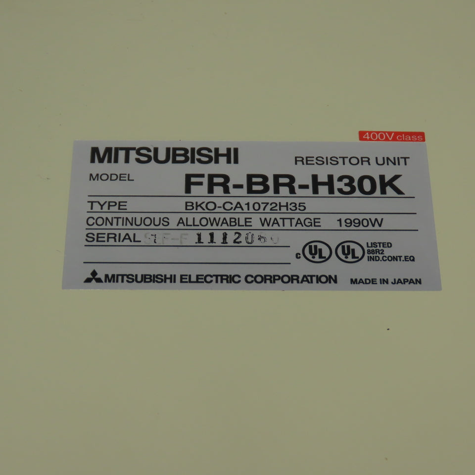 Mitsubishi BKO-CA1072H35 FR-BR-H30K Braking Resistor Unit 400V Class 1990W