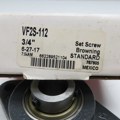 Browning VF2S-112 2-Bolt Flange Mounted Bearing 3/4" Bore