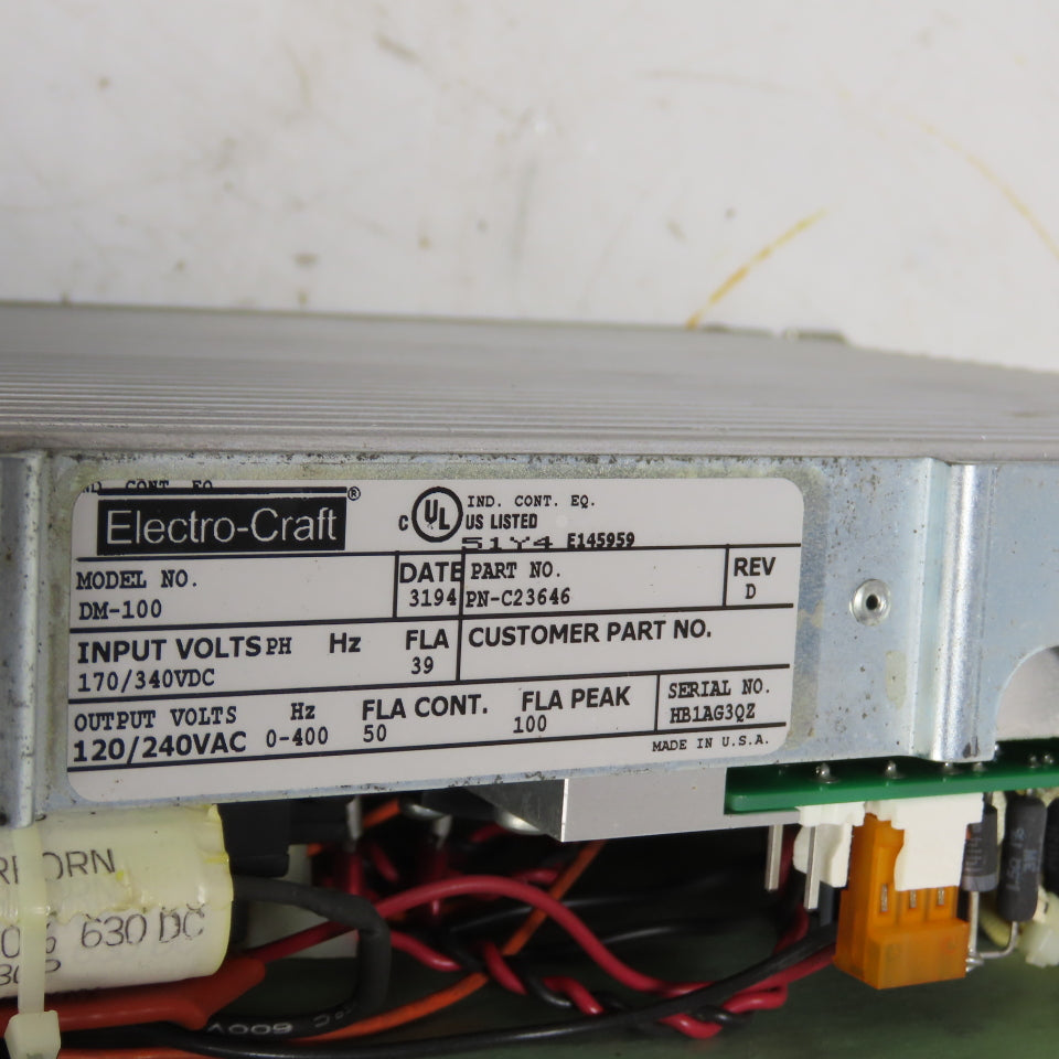 Electro-Craft PN-C23646 DM-100 BRU-500 Servo Drive Module 120/240VAC 170/340VDC