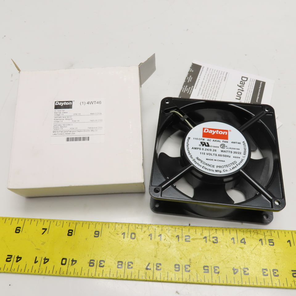 Dayton 4WT46 AC Axial Fan 115V 115 CFM Sleeve Bearings