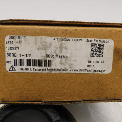 Rexnord 10429875 ER24-HFF Link-Belt 1-1/2" Bore Ball Bearing Insert