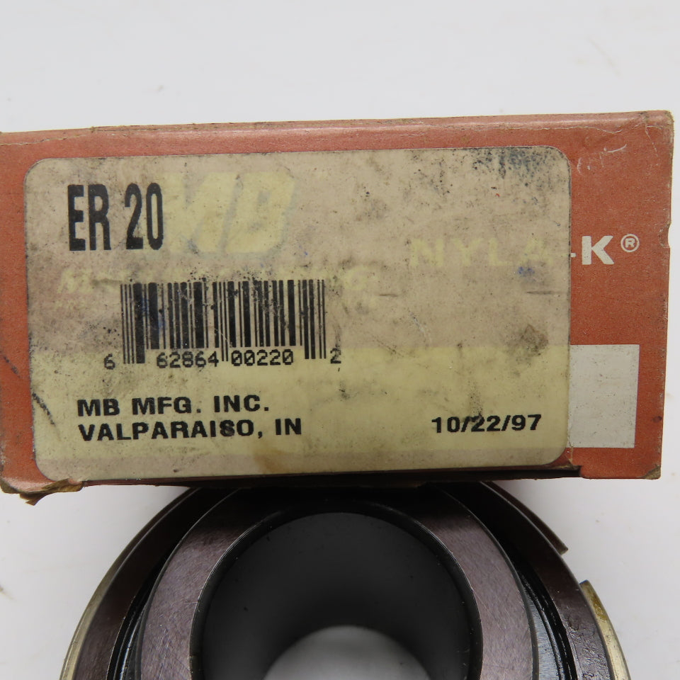 MB Manufacturing 6286400220 ER 20 Nyla-K Mounted Ball Bearing Insert