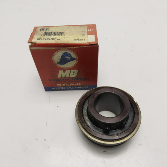 MB Manufacturing 6286400220 ER 20 Nyla-K Mounted Ball Bearing Insert