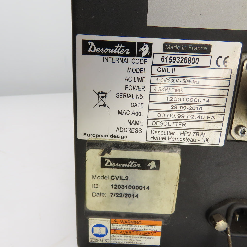 Desoutter 6159326800 CVIL II Electric Nutrunner Controller 115V/230V 4.5KW Peak