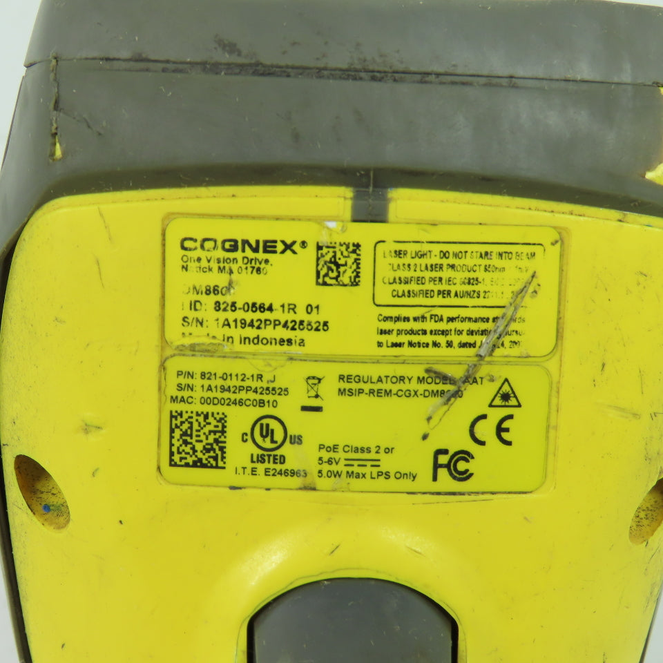 Cognex 821-0112-1R DM8600 DataMan Handheld Barcode Scanner 5-6V PoE Class 2