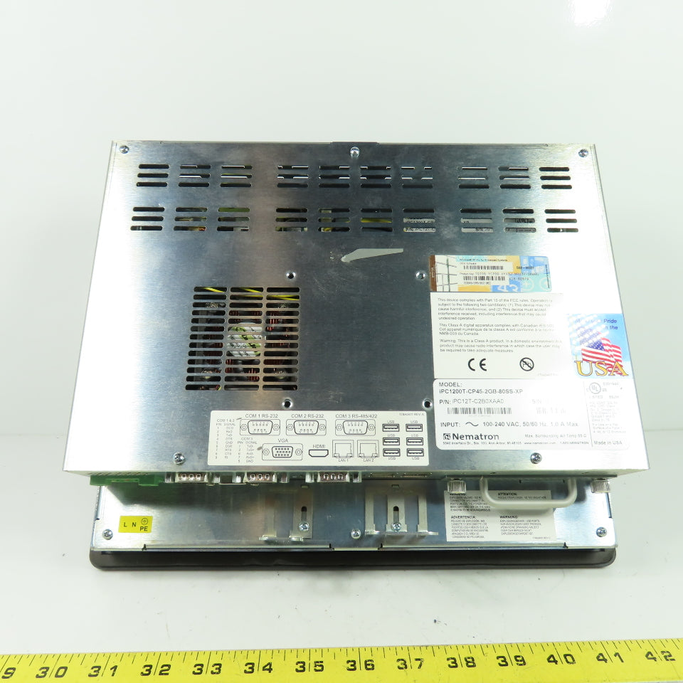 Nematron iPC12T-C2B0XAA0 iPC1200T-CP45-2GB-80SS-XP Industrial Panel Windows XP