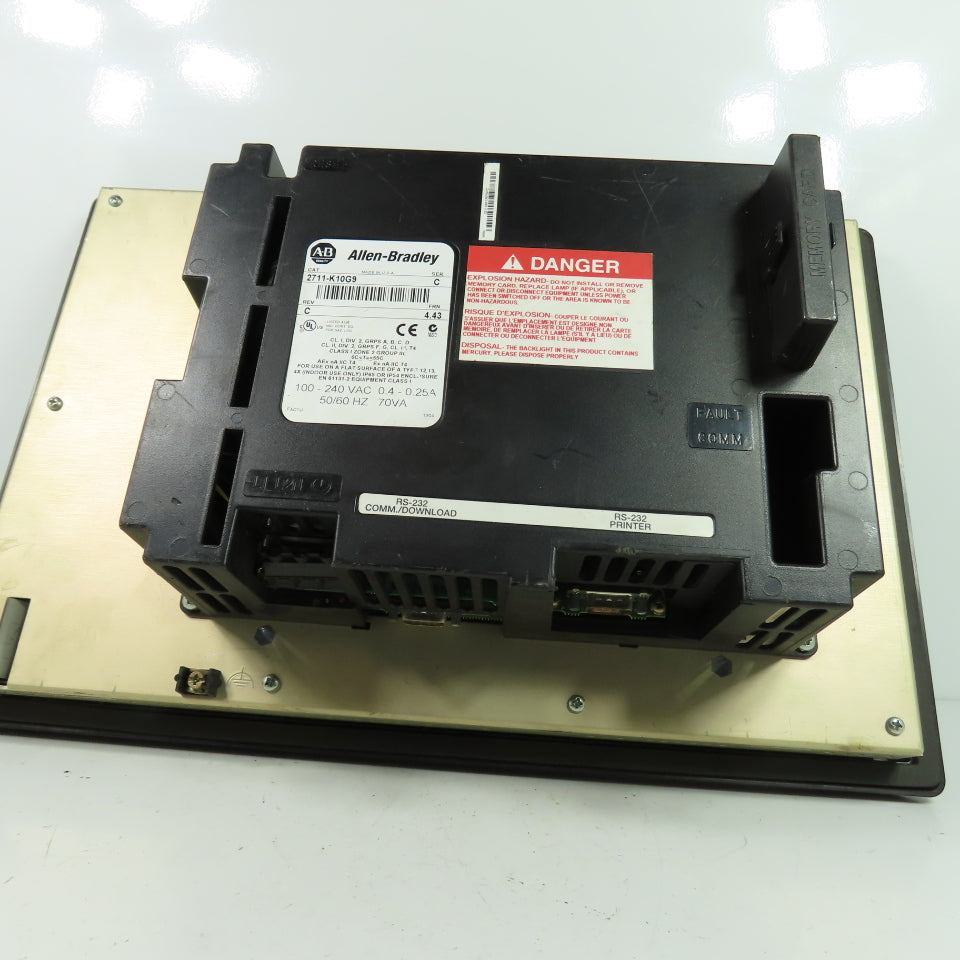 Allen-Bradley 2711-K10G9 PanelView 1000 Operator Interface Ser C Rev C FRN 4.43