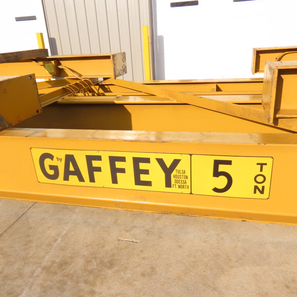 Gaffey 5 Ton Gantry Crane 230/460V 3Ph 1.5HP 345" Span 160" Head Room