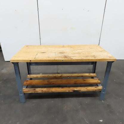 60" x 30" Butcher Block Top Industrial Packaging Table Work Bench