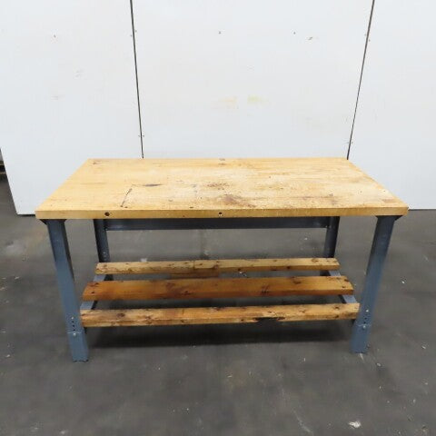 60" x 30" Butcher Block Top Industrial Packaging Table Work Bench