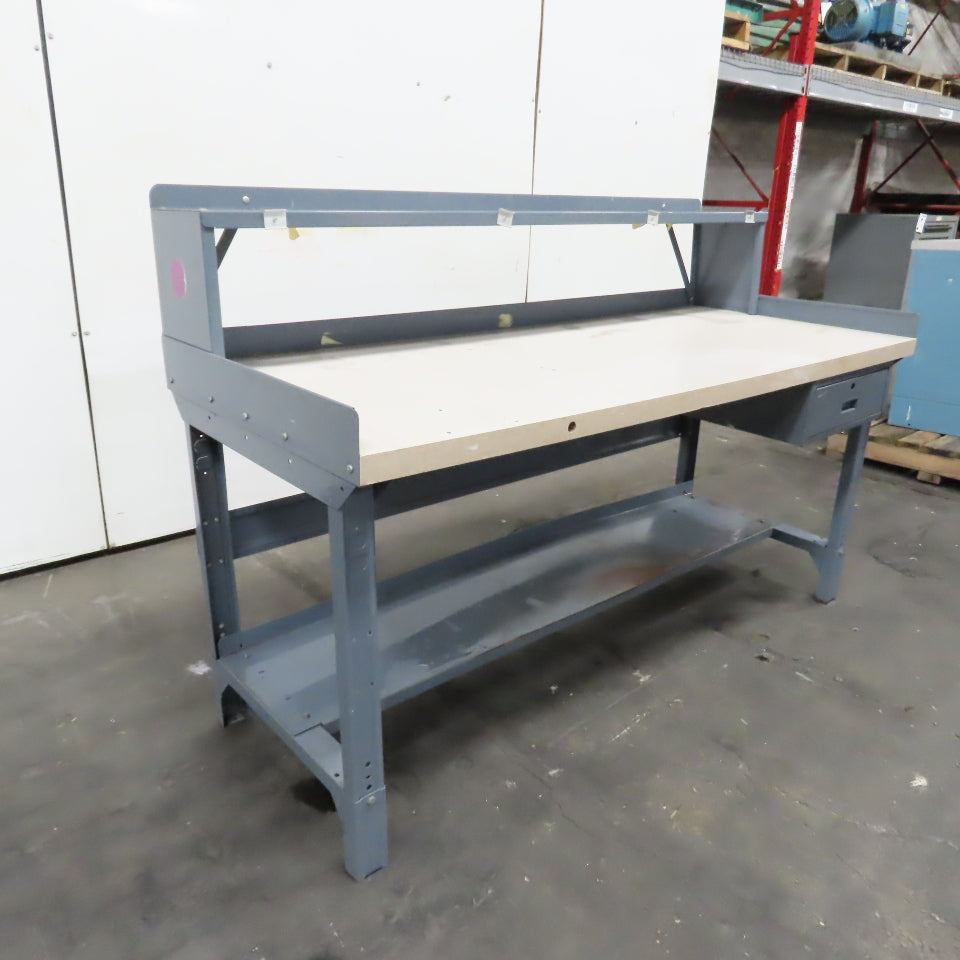 72" x 30" Adjustable Height Laminate Top Industrial Packaging Table