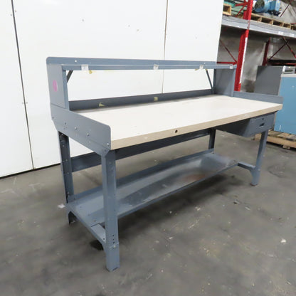72" x 30" Adjustable Height Laminate Top Industrial Packaging Table