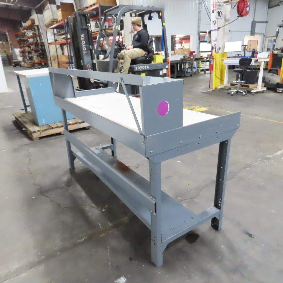 72" x 30" Adjustable Height Laminate Top Industrial Packaging Table
